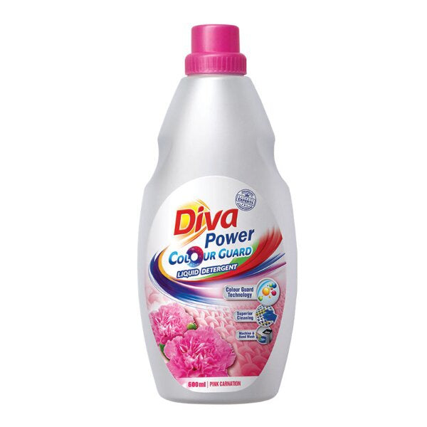 Diva Power Colour Guard Liquid Detergent | 600ml & 1L Packs | Protects Brightness & Deep Cleans - Fortune Store