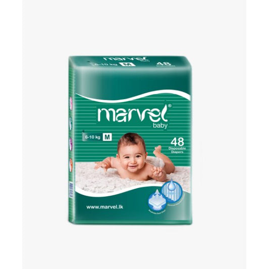 Marvel Medium Baby Diapers - 96pcs | Ideal Comfort & Protection for Babies | Free Delivery - Fortune Store