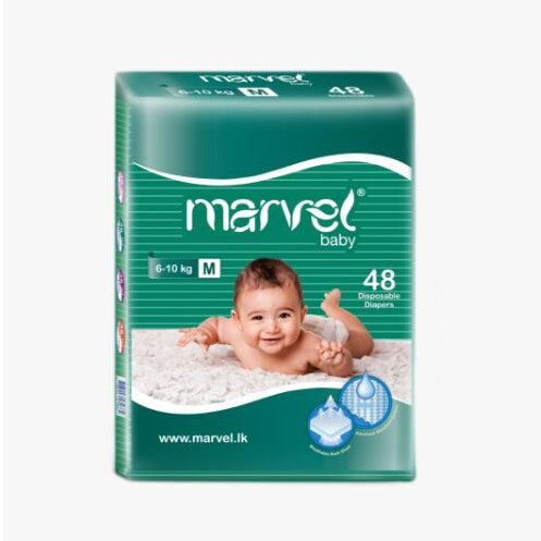 Marvel Medium Baby Diapers - 96pcs | Ideal Comfort & Protection for Babies | Free Delivery - Fortune Store