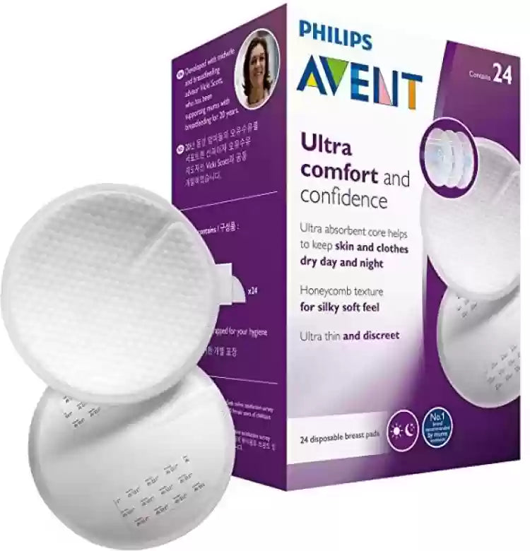Philips Avent Disposable Breast Pads – 24pcs for Dryness and