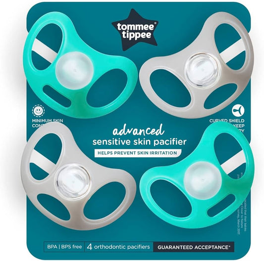 Tommee Tippee Advanced Sensitive Soother 6–18 Months – 2pcs | Prevents Skin Irritation | BPA-Free & Gentle on Baby Skin - Fortune Store