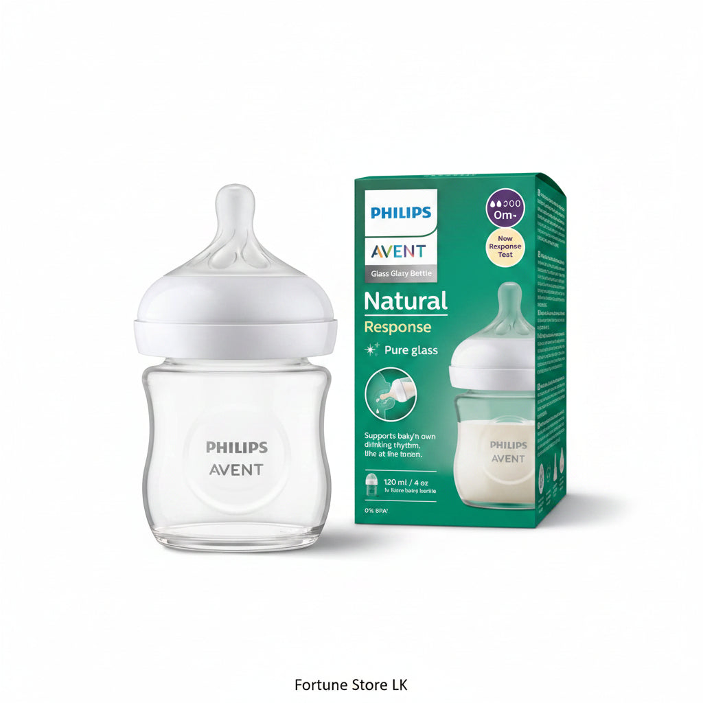 Philips Avent Glass Bottle 120ml | Natural Feeding with Durable Glass Design - Fortune Store