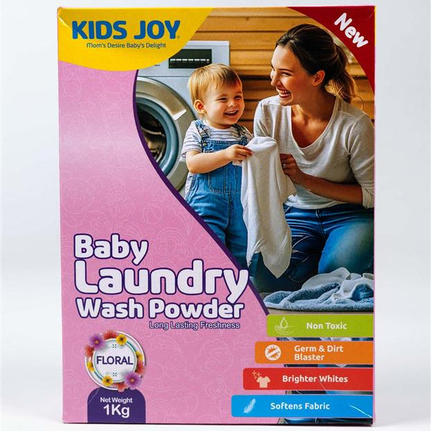 Kids Joy Baby Laundry Wash Powder – Floral | 400g / 1kg | Gentle, Safe & Effective Cleaning for Baby Clothes