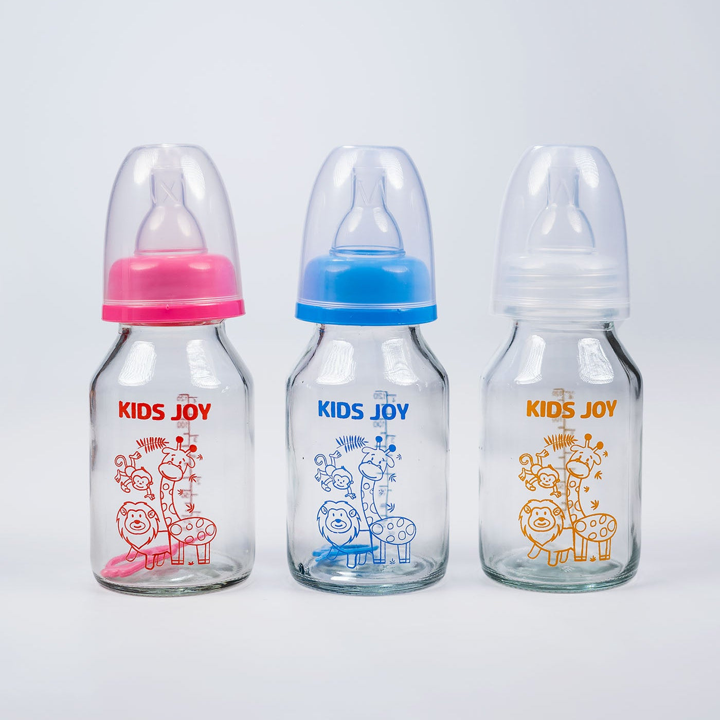 Kids Joy Glass Feeding Bottle 120ml 0-6M | Clear, Safe, and Naturally Simple