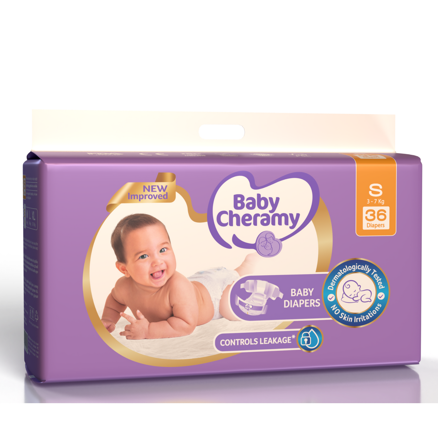 Baby Cheramy Baby Diapers Small 3–7Kg 12pcs | 36pcs - Fortune Store