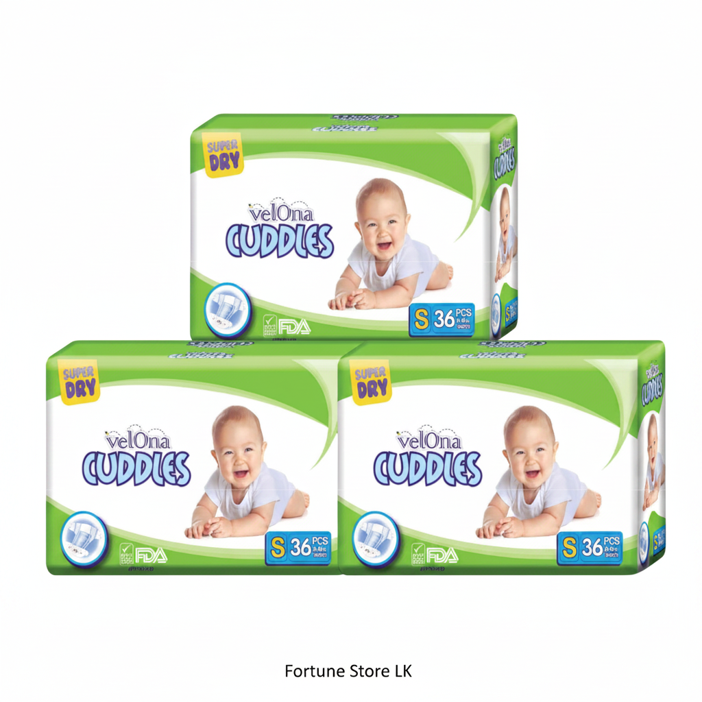 Velona Cuddles Small Diaper 36 / 72 / 108 / 144Pcs | 3-8kg - Fortune Store