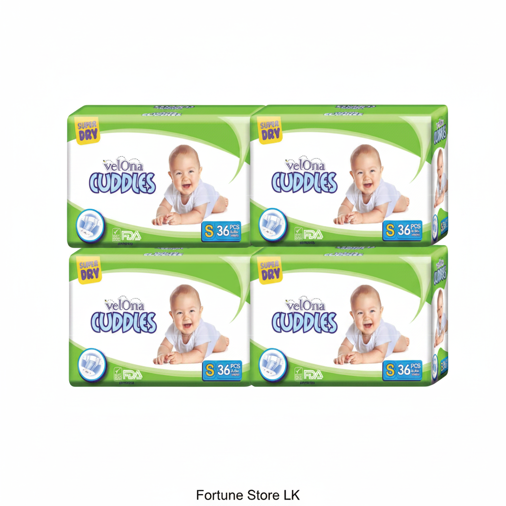 Velona Cuddles Small Diaper 36 / 72 / 108 / 144Pcs | 3-8kg - Fortune Store