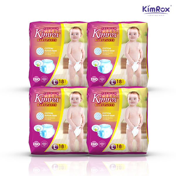 Kimrox Baby Large Pants 9 - 14kg 18pcs / 54pcs / 72pcs | Gentle Care, Superior Protection | Free Delivery