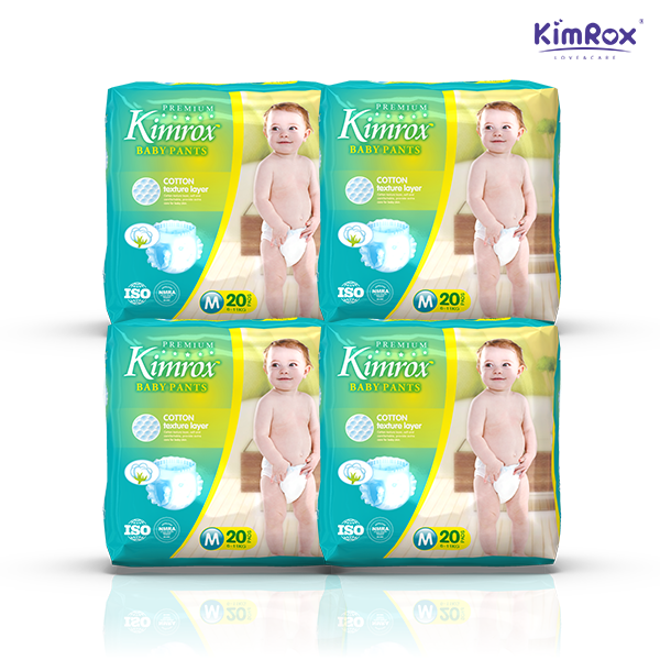 Kimrox Baby Medium Pants 6 - 11kg 20pcs / 60pcs / 80pcs | Gentle Care, Superior Protection | Free Delivery