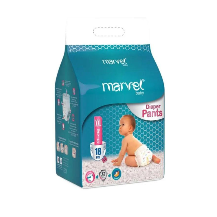 Marvel Baby Diaper Pants XXL 17Kg+ - 18pcs | Comfort and Convenience for Your Little One
