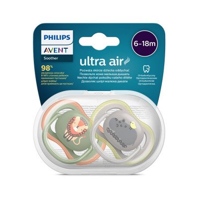 Philips Avent Ultra Air Pacifier 6-18 Months | Gentle Soothing and Skin Protection for Growing Babies - Fortune Store