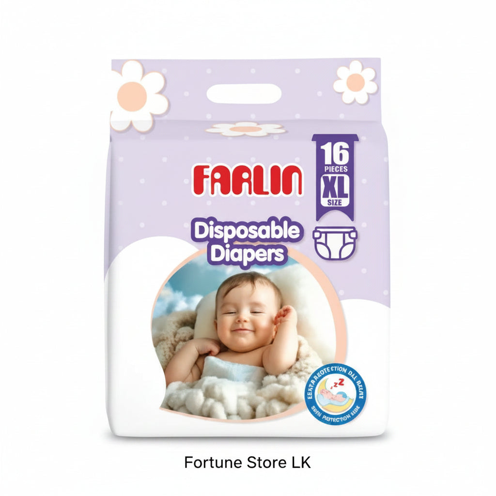 Farlin Baby Diapers XL TAPE 16Pcs | 24Pcs | 80Pcs 13+kg | Ultimate Comfort & Leak Protection | Free Delivery - Fortune Store
