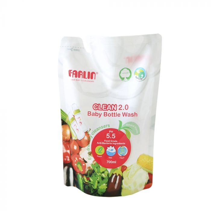 Farlin CLEAN 2.0 Baby Bottle Wash 700ml - Safe Cleaning for Baby Items - Fortune Store