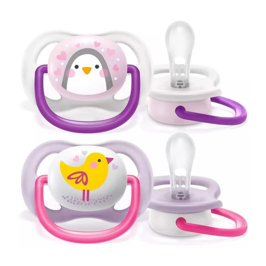 Philips Avent Ultra Air Soother 0-6 Months – Girl | Comfort and Skin-Friendly Soothing - Fortune Store