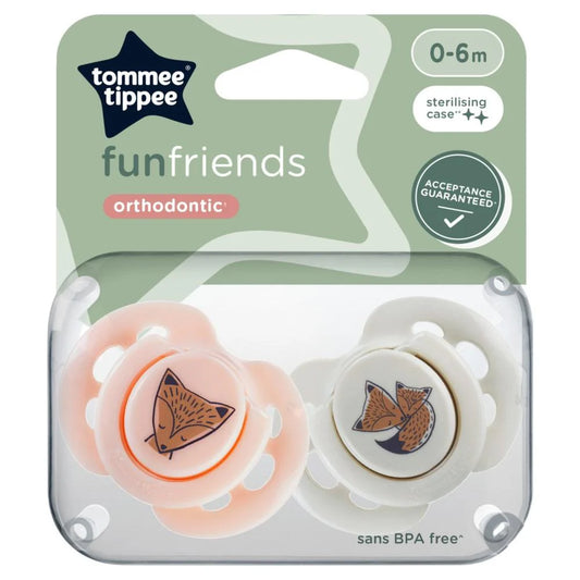 Tommee Tippee Fun Friends Orthodontic Soother 0-6m – Perfect Comfort for Your Baby - Fortune Store