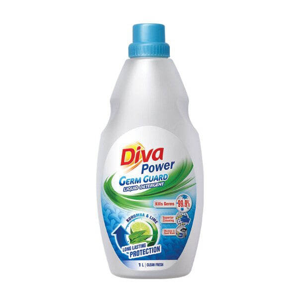 Diva Germ Guard Liquid Detergent | 600ml & 1L Packs – 99.9% Germ Protection & Deep Clean - Fortune Store