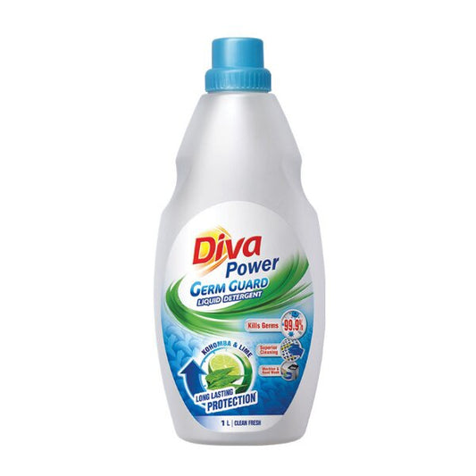 Diva Germ Guard Liquid Detergent | 600ml & 1L Packs – 99.9% Germ Protection & Deep Clean - Fortune Store