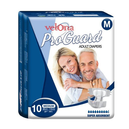 Velona Pro Guard Adult Diapers Medium 10 Pcs | 26" - 47" | Dignity Through Better Protection, Comfort Without Compromise - Fortune Store