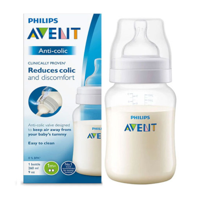 PHILIPS AVENT Anti Colic Bottle PP 260ml – Ideal for Longer, Comfortable Feedings - Fortune Store