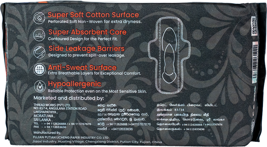 Velona Venus Sanitary Napkins Heavy Flow Wings 16 Pcs (290mm) | Superior absorbency and ultimate comfort for your heaviest days. - Fortune Store