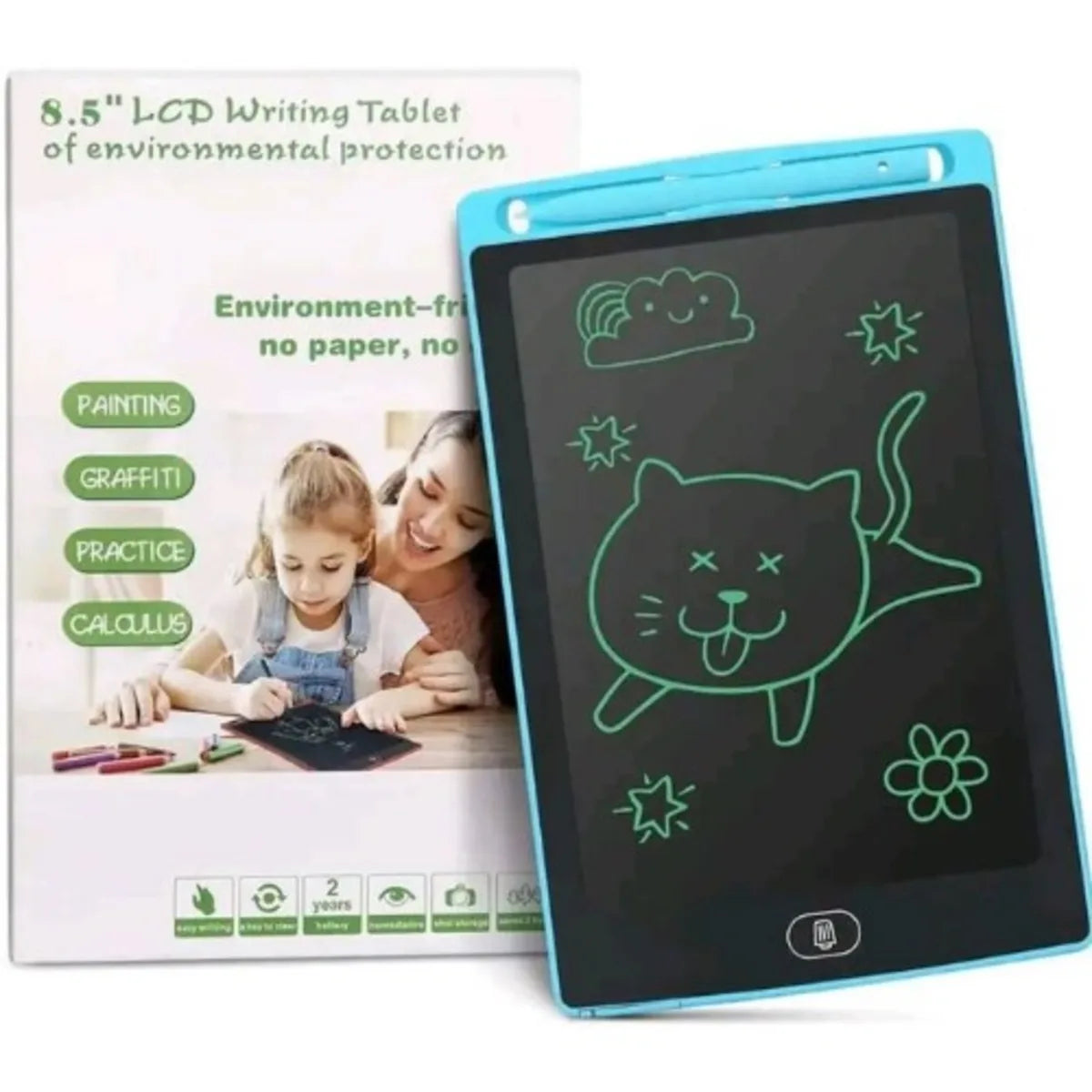 Kids Drawing Tablet 8.5 inch LCD Drawing Pad Drawing Tools / Portable Reusable Erasable Digital Drawing Pad - Fortune Store