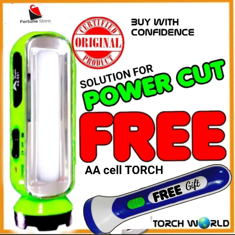 Torch Rechargeable & Flashlight Aiko 691 New Design + [ FREE 2AA TORCH ]