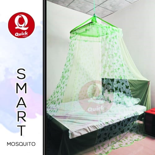 Quick Mosquito Net Green Design 6x4 to 12x12 - Free Delivery