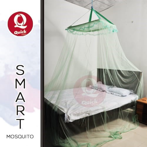 Quick Mosquito Net Plain Green 6x4 to 12x12 - Free Delivery