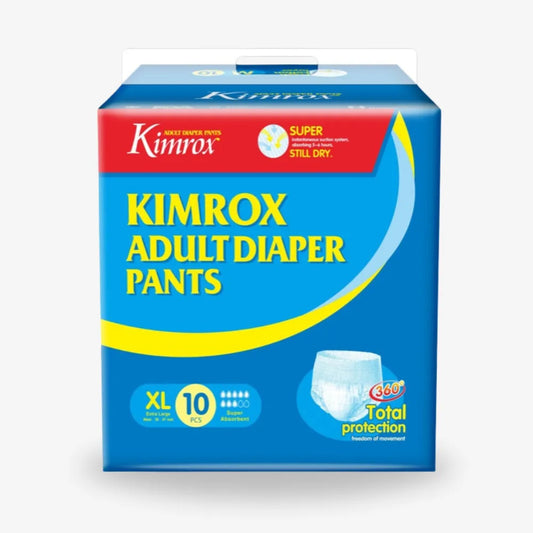 Kimrox Adult Diaper Pants XL 10 Pcs Waist 58" - 67" | Maximum freedom and heavy-duty protection in an easy-to-wear pull-up design. - Fortune Store
