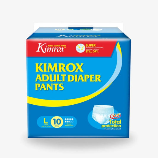 Kimrox Adult Diaper Pants Large 10 Pcs Waist 42" - 60" | Maximum independence and heavy-duty protection for a confident lifestyle. - Fortune Store
