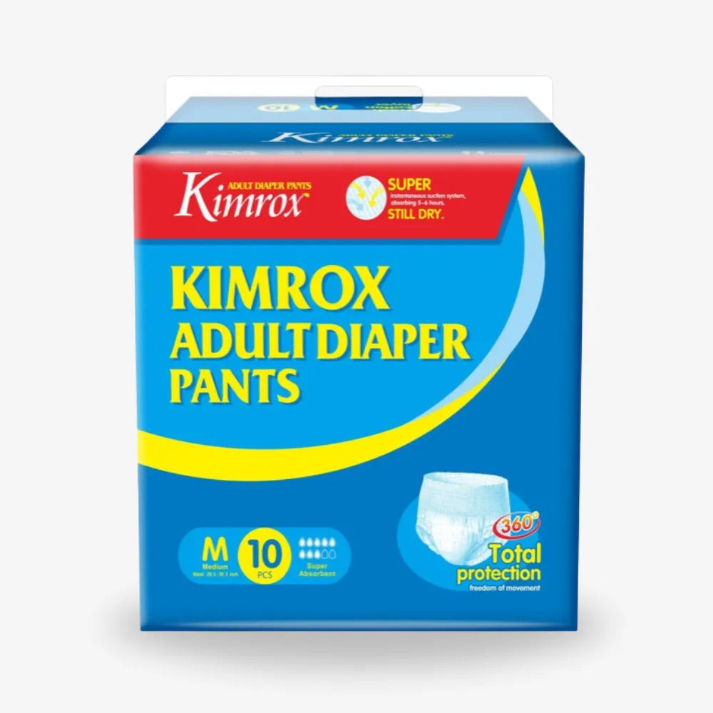 Kimrox Adult Diaper Pants Medium 10 Pcs Waist 29" - 39" | Discreet protection and effortless comfort for your active daily life. - Fortune Store