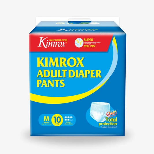 Kimrox Adult Diaper Pants Medium 10 Pcs Waist 29" - 39" | Discreet protection and effortless comfort for your active daily life. - Fortune Store