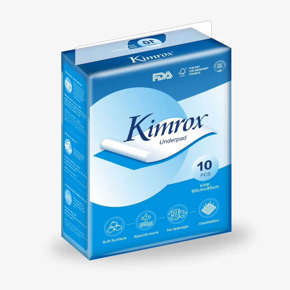 Kimrox Underpads – 10 Pcs 60cm x 90cm | Reliable surface protection for hygiene, comfort, and peace of mind. - Fortune Store