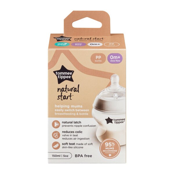 Tommee Tippee PP 150ML Bottle with Slow Flow Teat 0m+ – Perfect for Newborns - Fortune Store