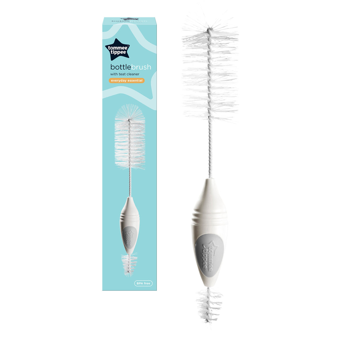 Tommee Tippee 2-In-1 Baby Bottle & Teat Brush – Effective Cleaning for Your Baby's Bottles and Teats - Fortune Store