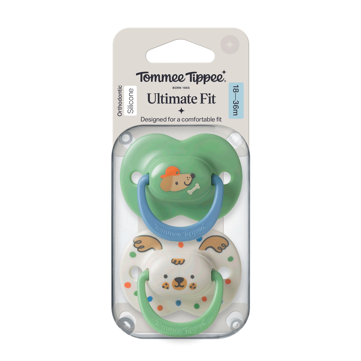 Tommee Tippee Ultimate Fit Boy Soother (18-36M) | Twin Pack | Maximum Comfort for Your Growing Toddler