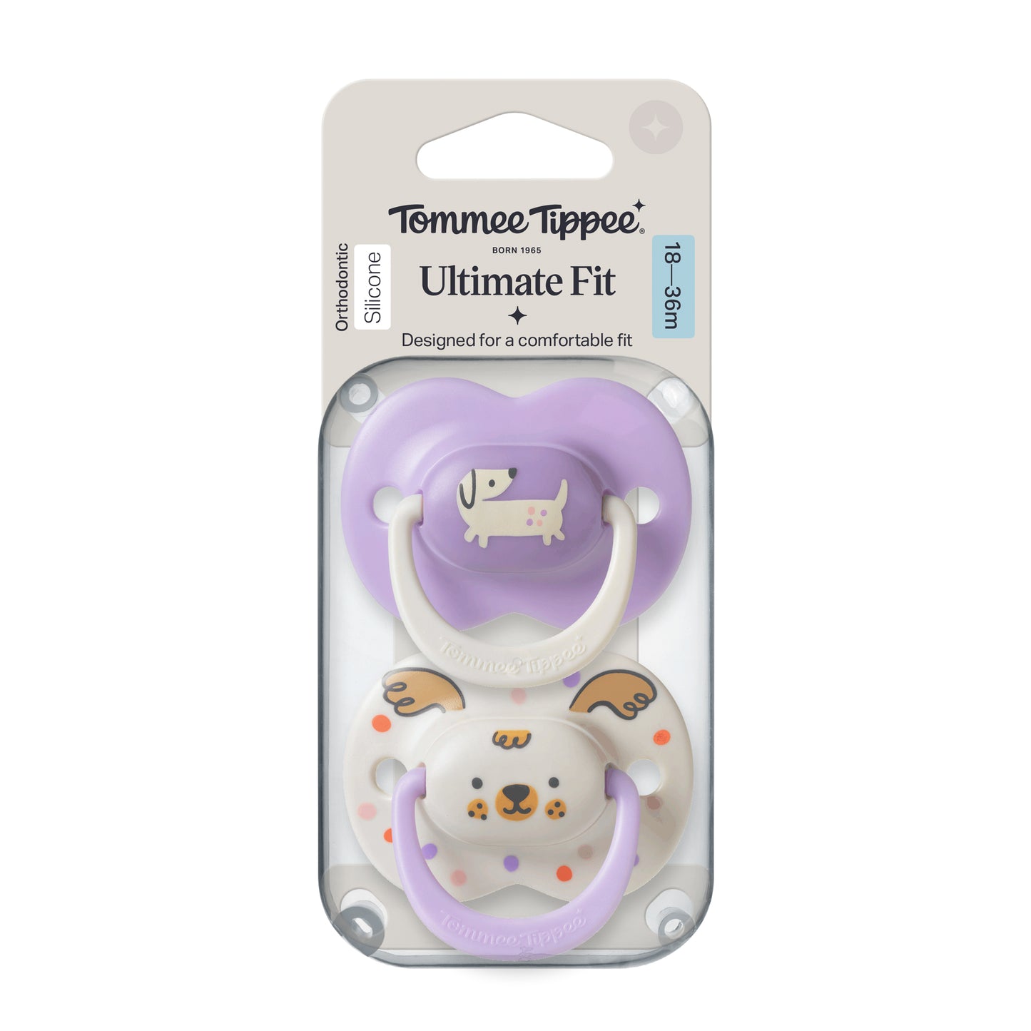 Tommee Tippee Ultimate Fit Girl Soother 18-36M Twin Pack | Maximum Comfort for Your Growing Toddler
