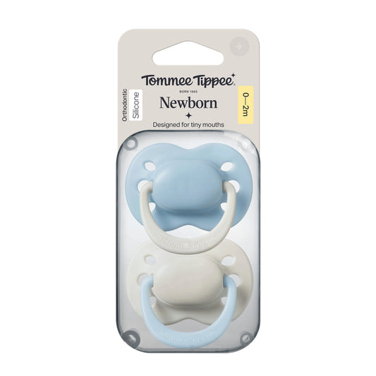 Tommee Tippee Newborn Boy Soother 0-2M Twin Pack | Specially Sized for Your Newborn’s First Days - Fortune Store