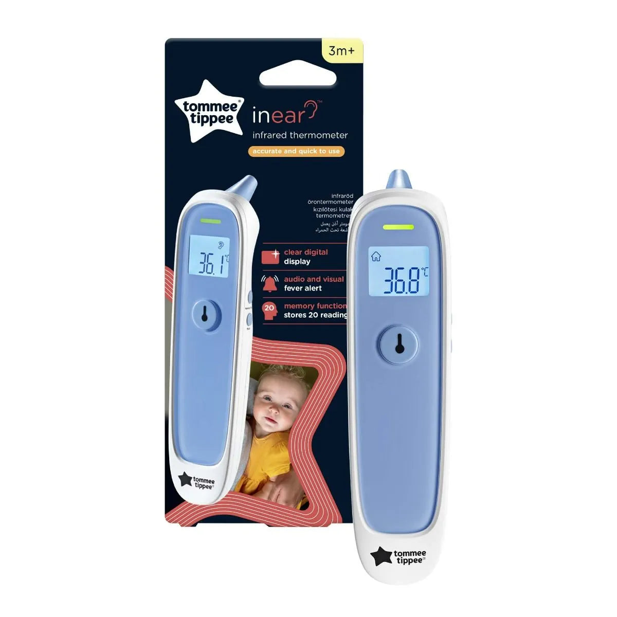 Tommee Tippee Inear Infrared Digital Ear Thermometer | Precision and Comfort for Your Baby’s Health