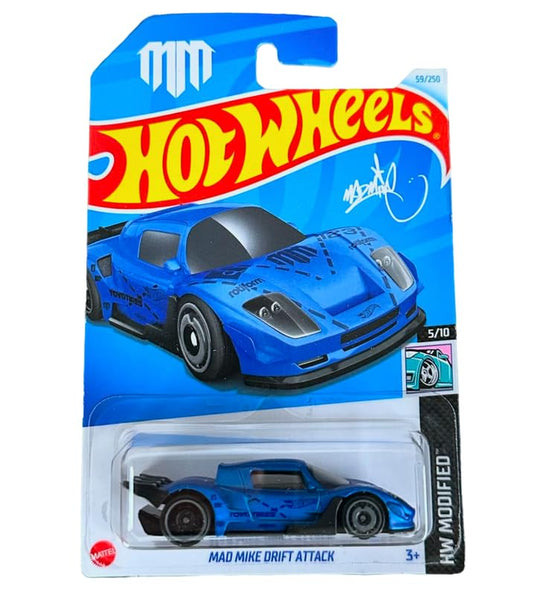 Hot Wheels Mad Mike Drift Attack – HW Modified 5/10 | 3m+ | High-Speed Drift Racer Collectible