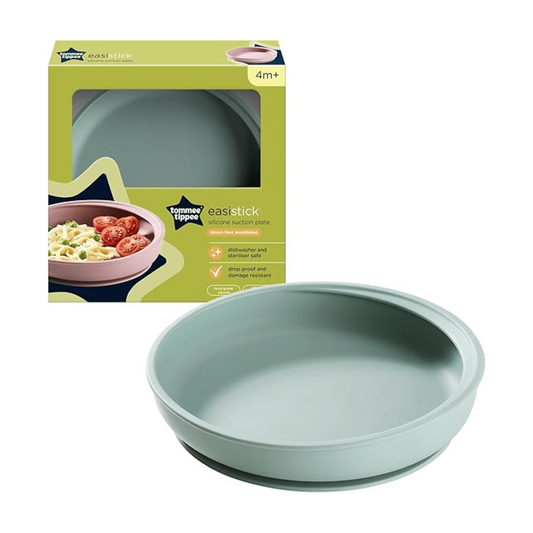 Tommee Tippee Easi-Stick Silicone Suction Plate 4m+ | Mess-Free Mealtimes Made Easy