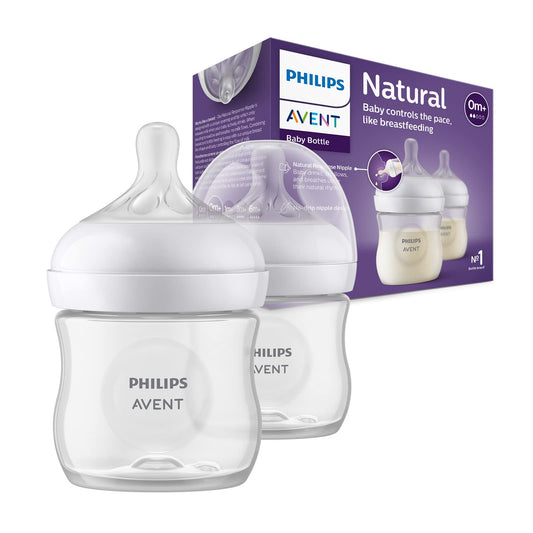 PHILIPS AVENT Natural Bottle 125ml Twin Pack – Perfect for Newborns