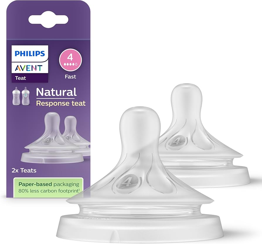 Philips Avent Natural Response Teat Twin Pack 0m+ - 9m+ | BPA-Free | Flow No 2–6 - Fortune Store