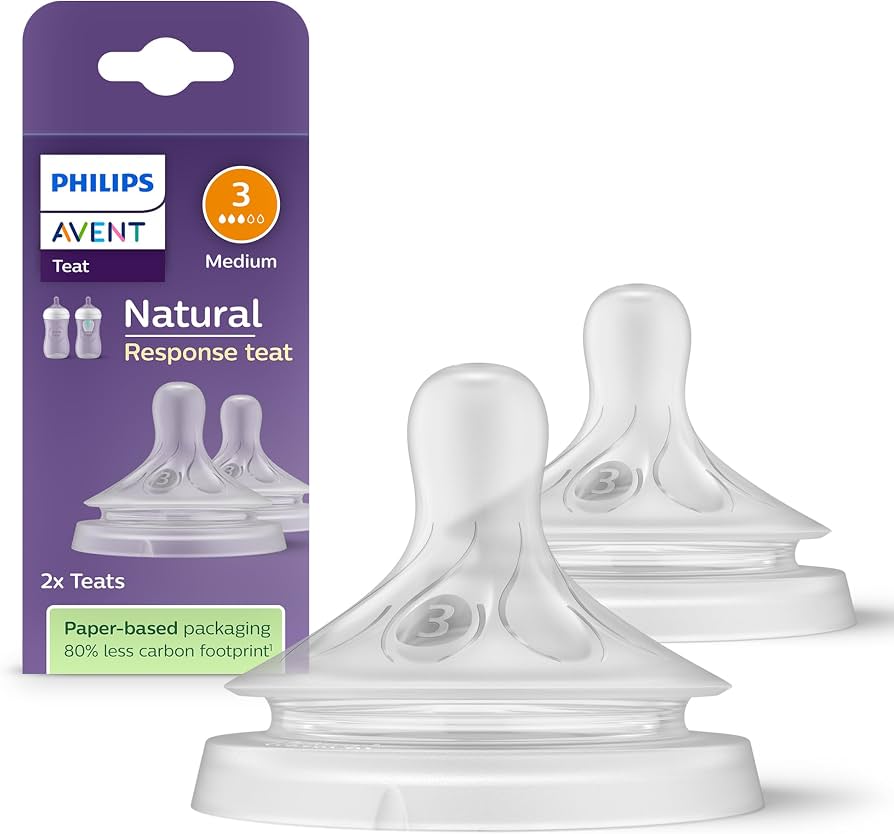Philips Avent Natural Response Teat Twin Pack 0m+ - 9m+ | BPA-Free | Flow No 2–6 - Fortune Store