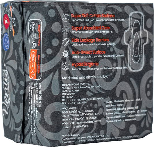 Velona Venus Sanitary Napkins Heavy Flow Wings 8pcs (290mm) | Maximum Protection for Heavy Days - Fortune Store