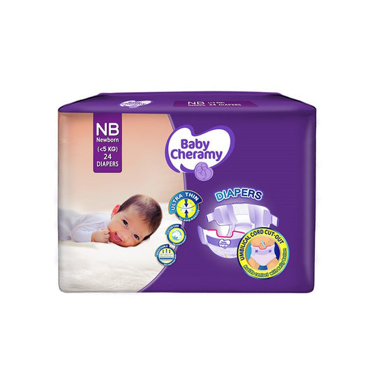 Baby Cheramy Diapers Newborn 24pcs Below 5Kg – Soft, Gentle & Reliable Protection for Newborns - Fortune Store