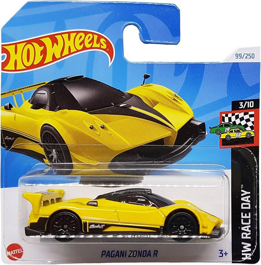 Hot Wheels Pagani Zonda R (Yellow) – HW Race Day 3/10 | 3m+ | Supercar Speed & Style Collectible