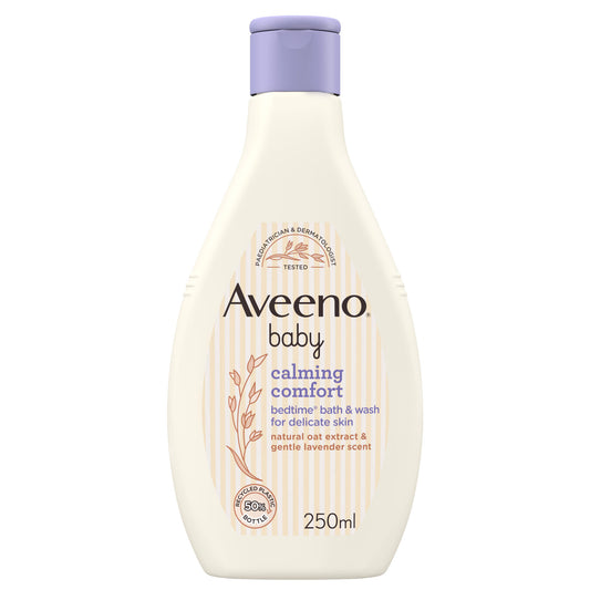 Aveeno Baby Calming Comfort Bedtime Bath & Wash 250ml For Delicate Skin