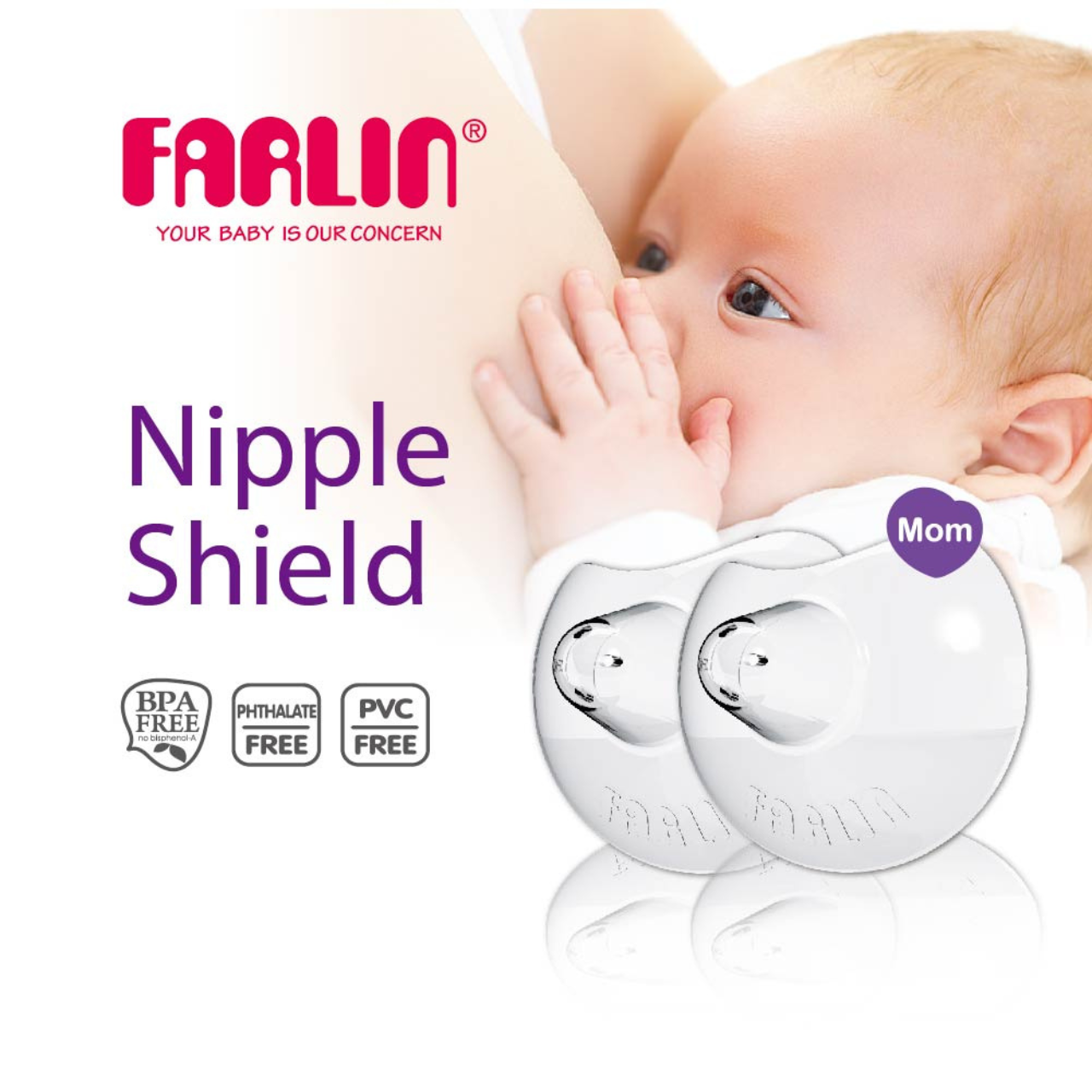 Farlin Nipple Shield (20mm) - Soft & Comfortable Breastfeeding Aid