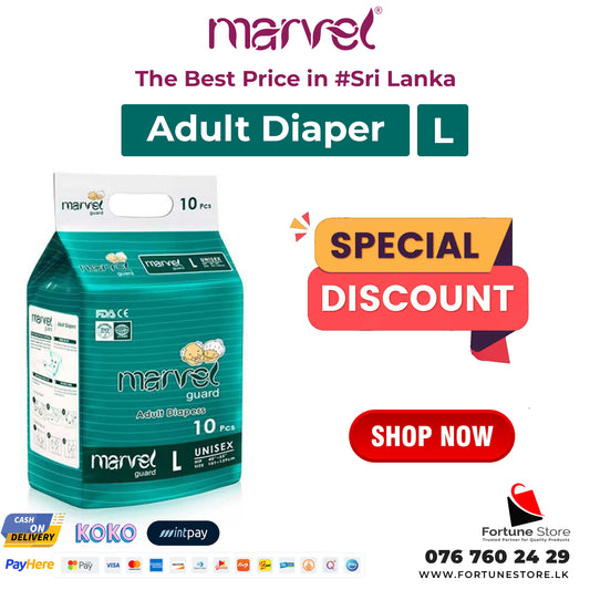 Marvel Guard Unisex Adult Diapers Large Size (40-55 inch Waist) 10pcs | Comfortable & Reliable Protection